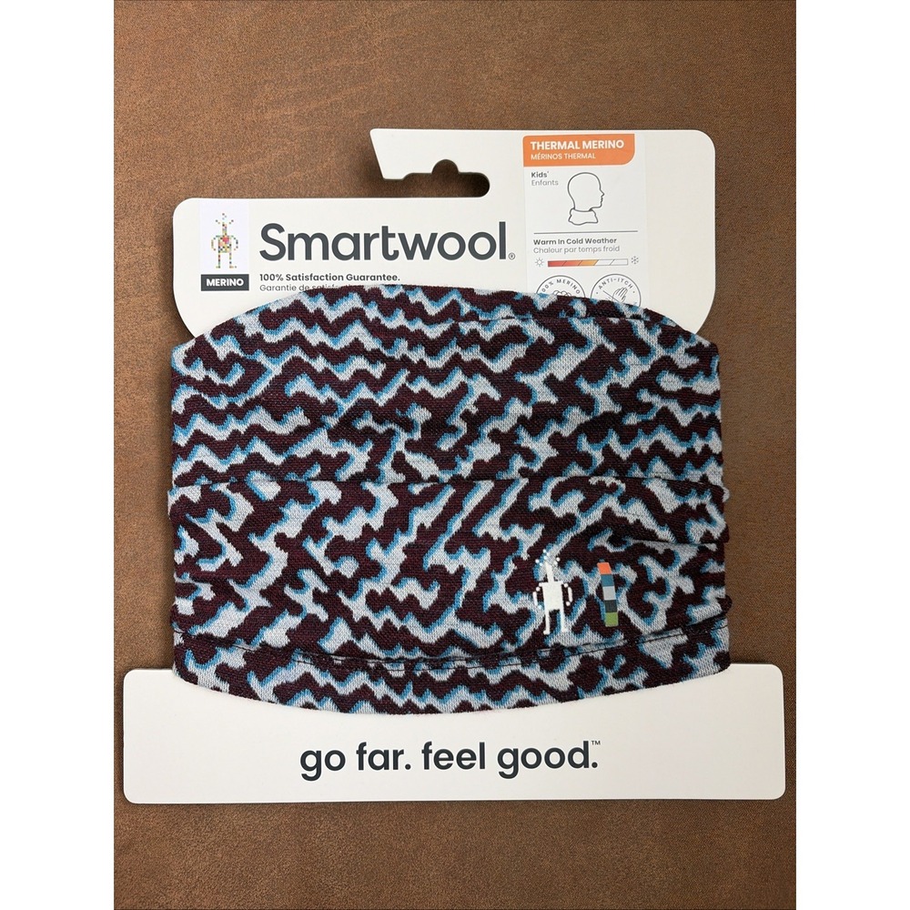 Smartwool Kids Winter Purple Iris Retro Line  Neck Gaiter Size Small Merino wool